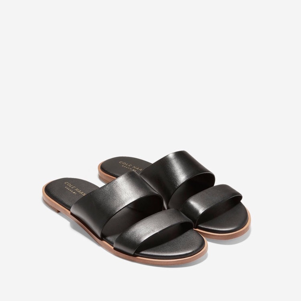 Brand new cole haan black leather sandals size 6.5